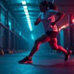 A runner wearing a smartwatch, symbolizing the use of sports and fitness wearables to track athletic performance. Featured at WearableGearTrends.com.